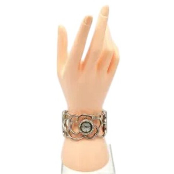 Vintage Geneva Quartz Rhinestone Clamper Watch - Picture 3 of 9